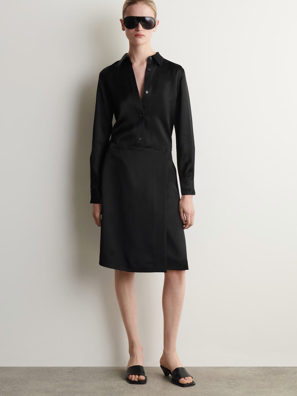 COS black satin wrap skirt TAKING THiS OFF MY POSH TOM SO BUY IF INTERESTED!